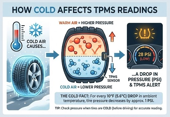 how cold affects tpms readings